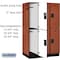 Salsbury Industries Wardrobe Locker, 45" W, 24" D, 76" H, (3) Wide, (6) Openings, Cherry 22364CHE - alternate 3